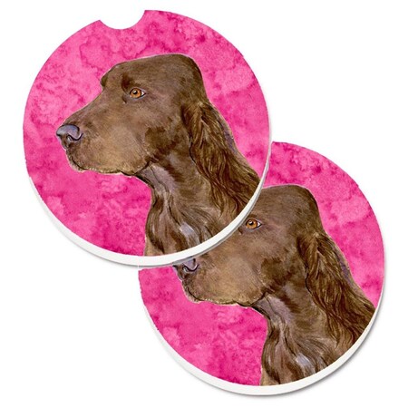 Carolines Treasures Pink Field Spaniel Cup Holder Car Coaster, PK2 SS4801-PKCARC